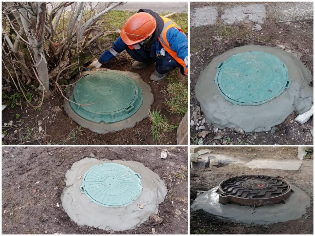 В Сланцах отремонтировали 4 канализационных колодца