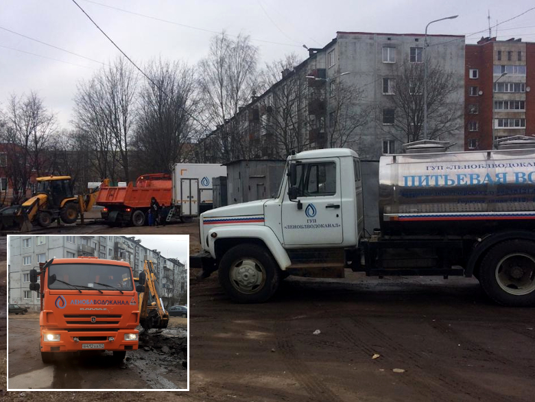 В Выборге на ул. Ленинградское шоссе отремонтировали водопровод