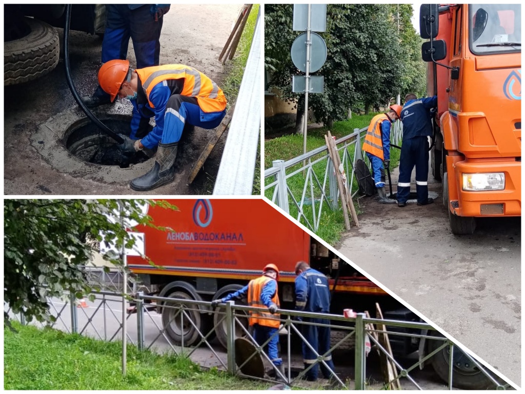 Специалисты Сланцевского района промыли канализационную сеть