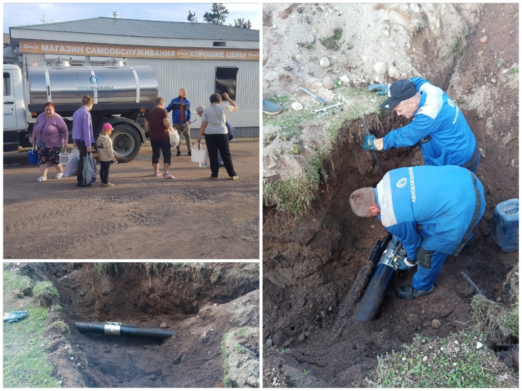 ПУ Выборгского района в поселке Рябово устранили повреждение на сетях холодного водоснабжения
