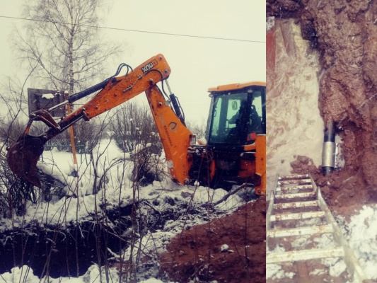 В Сланцевском районе, д. Новоселье отремонтировали стальной водопровод